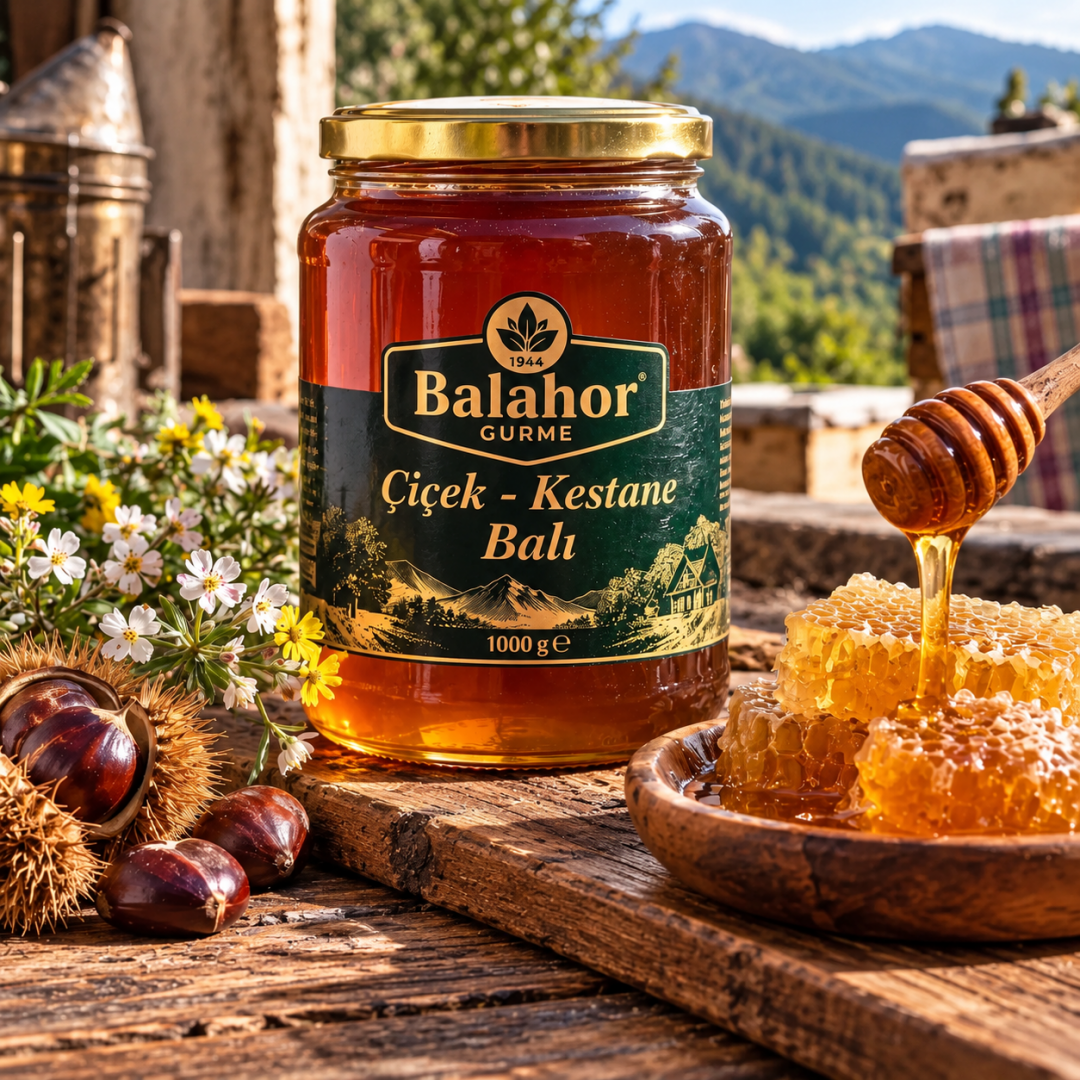 Çiçek - Kestane Karışık Bal 1 kg