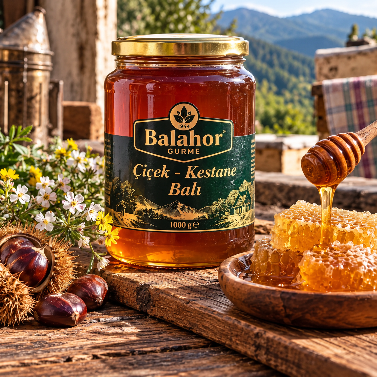 Çiçek - Kestane Karışık Bal 1 kg