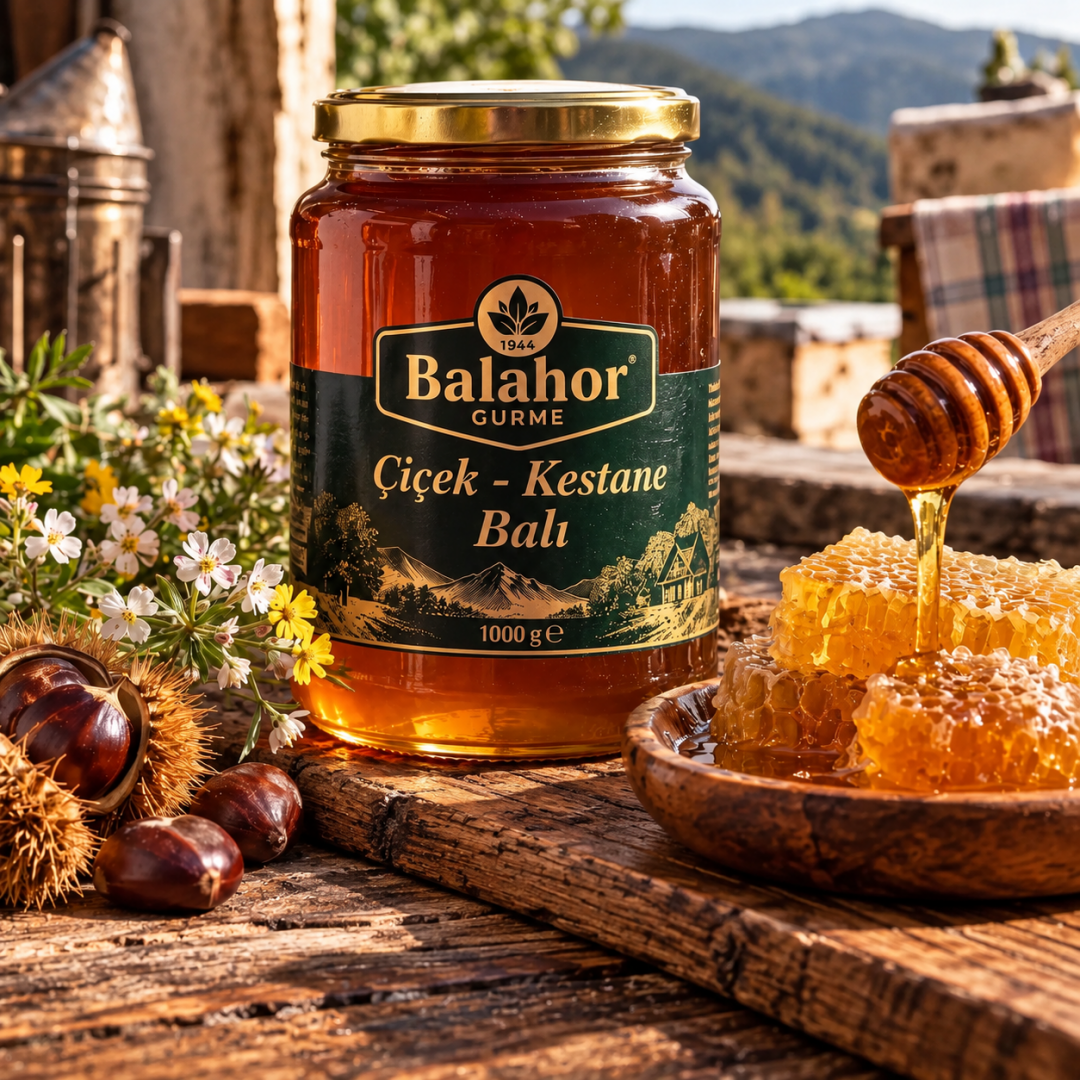 Çiçek - Kestane Karışık Bal 1 kg
